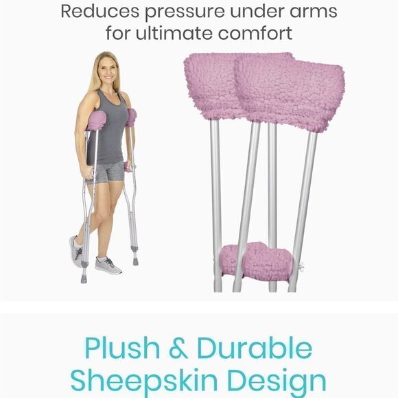 Vive Sheepskin Crutches Pads! - Picture 2 of 6